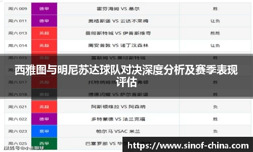 西雅图与明尼苏达球队对决深度分析及赛季表现评估